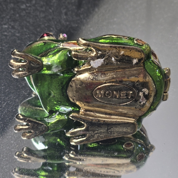Vintage Monet Prince Charming Frog Trinket Box For Jewelry - Picture 5 of 9